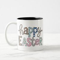 Happy Easter Cute Floral Bunny Spring Leopard