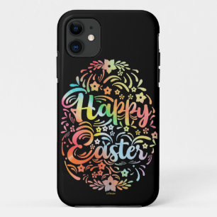 HAPPY EASTER cute floral easter egg gift idea iPhone 11 Case