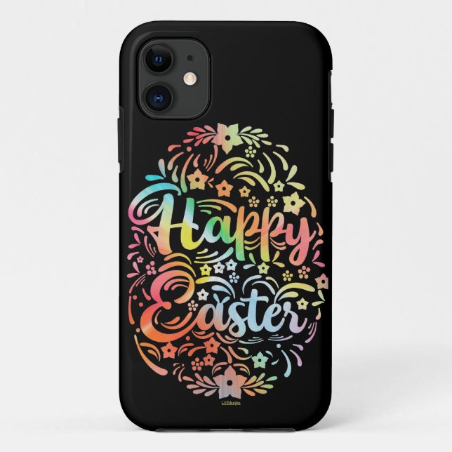 HAPPY EASTER cute floral easter egg gift idea      Case-Mate iPhone Case (Back)