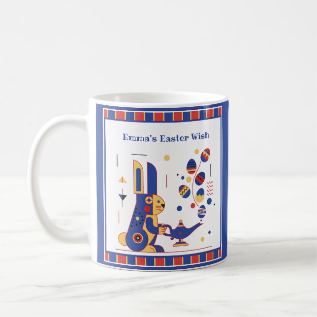 Happy Easter Cute Personalized add your text Coffee Mug (Left)