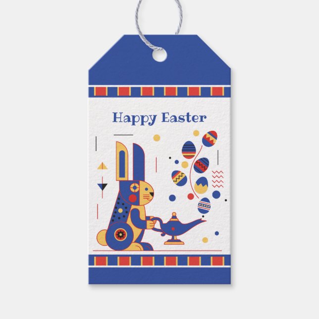 Happy Easter Cute Personalized Gift Tags (Front)