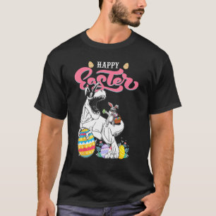 Happy Easter Dabbing Rabbit Riding Dinosaur Boys G T-Shirt
