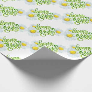 Happy Easter Daises  Easter Wrapping Paper