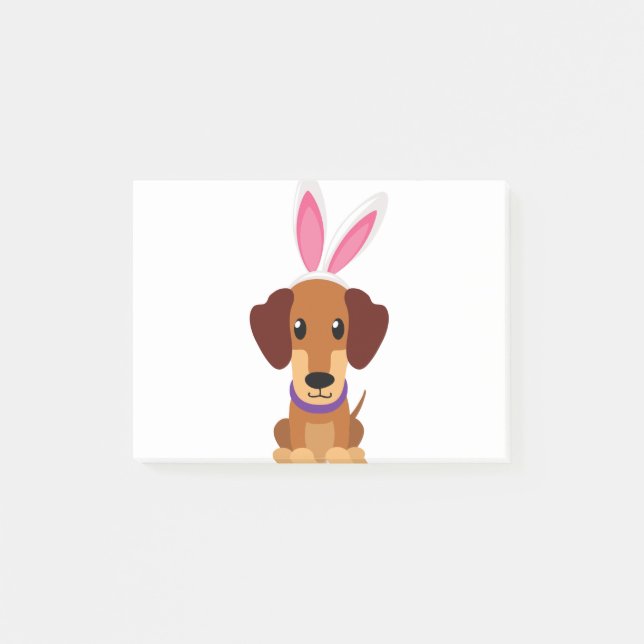 Happy Easter Daschund Post-it Notes (Front)