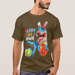 Happy Easter Day 2022 Cute Bunny Rawr Saurus Re Eg T-Shirt