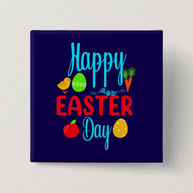 Happy Easter Day-62351 2 Inch Square Button (Front)