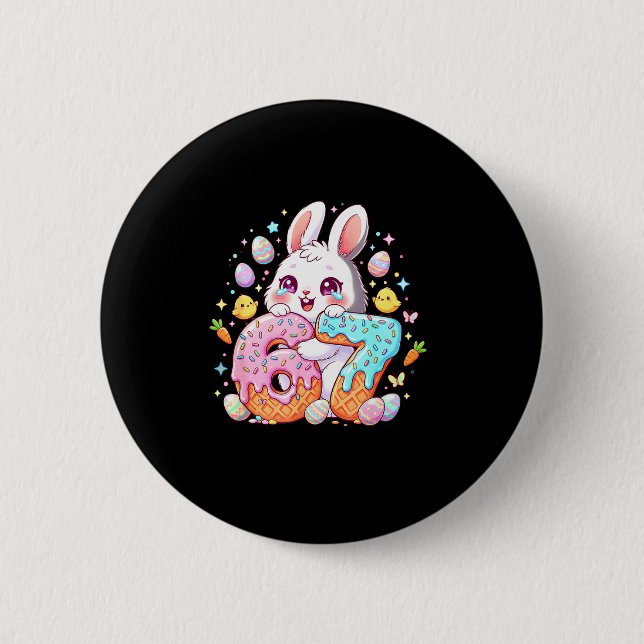 Happy easter day 67 bunny six seven easter 6 7Happ 2 Inch Round Button (Front)
