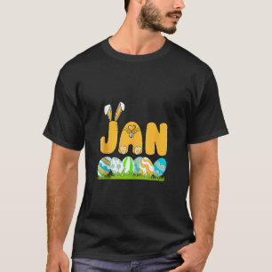 Happy Easter Day Boys Men Personalized Name Jan Ta T-Shirt