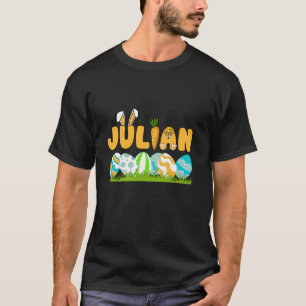 Happy Easter Day Boys Men Personalized Name Julian T-Shirt