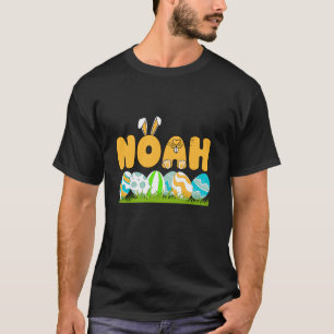 Happy Easter Day Boys Men Personalized Name Noah L T-Shirt