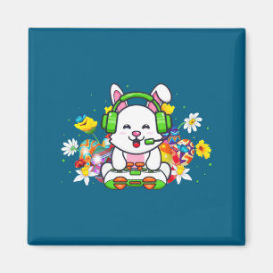 Happy Easter Day Bunny Egg Boys Girls Kids Gamer _ Magnet