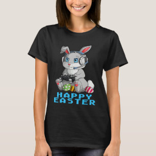Happy Easter Day Bunny Egg  Boys Girls Kids Gamer T-Shirt
