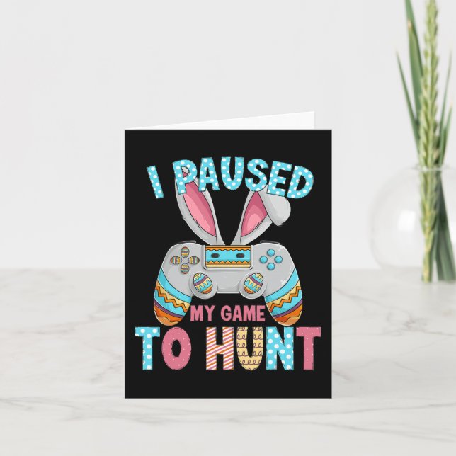 Happy Easter Day Bunny Egg Fun Teen Boys Men Kids  Card (Front)