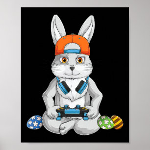 Happy Easter Day Bunny Egg Funny Boys Girls Kids G Poster