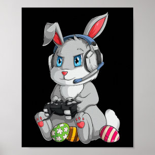 Happy Easter Day Bunny Egg Funny Boys Girls Kids G Poster