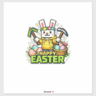 Happy Easter Day Bunny Egg Gamer Video Game Kids M