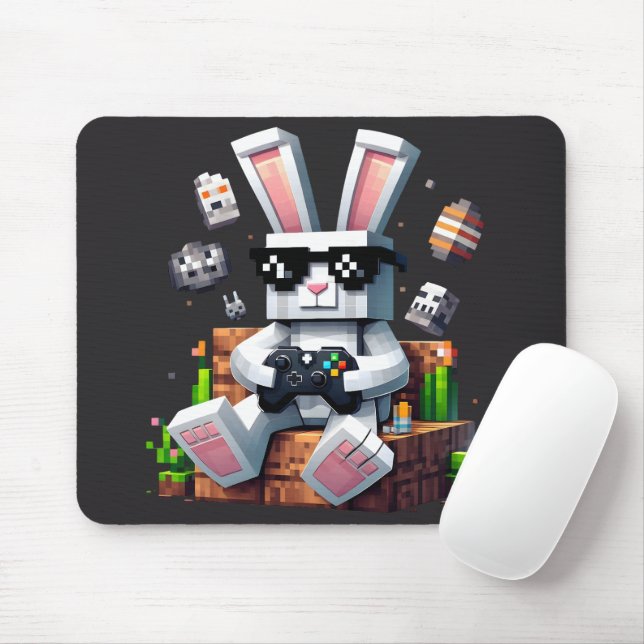 Happy Easter Day Bunny Egg Video Gamer Easter Day Mouse Pad (With Mouse)