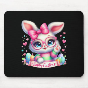 Happy Easter Day Bunny Eggs Cute Happy Easter Bunn Mouse Pad