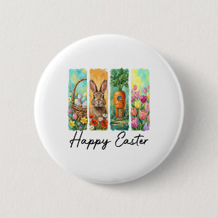 Happy Easter Day Bunny Eggs Sket Egg Hunt Funny 2 Inch Round Button