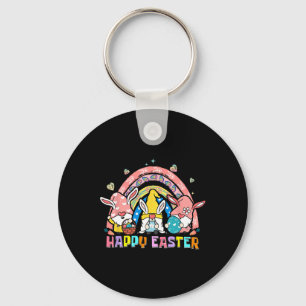 Happy Easter Day Bunny Gnome Easter Egg Carrot Gno Keychain
