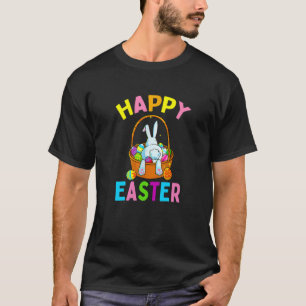 Happy Easter Day Bunny Hunting Chocolate Eggs Egg  T-Shirt