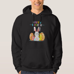 Happy Easter Day Bunny Pastel Spring Hunt Eggs Rab Hoodie