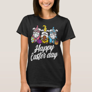 Happy Easter Day Bunny Spring Gnomes Easter Eggs H T-Shirt