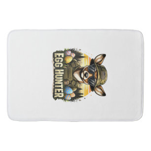 Happy Easter Day Camo Funny Hunting Boys Men Easte Bath Mat