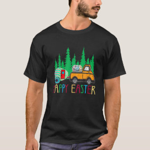 Happy Easter Day Camping Cute Bunny Eggs Gifts Cam T-Shirt