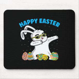 Happy Easter Day Colourful Egg Bunny Rabbit Ear Cu Mouse Pad