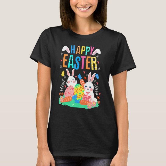 Happy Easter Day Colourful Egg Face Mask Hunting C T-Shirt (Front)