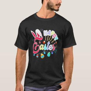 Happy Easter Day Colourful Egg Face Mask Hunting C T-Shirt