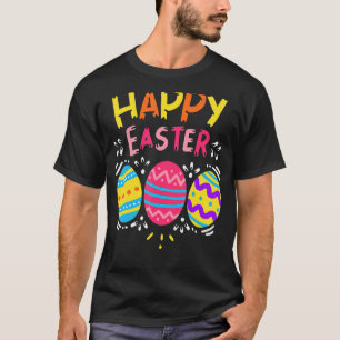 Happy Easter Day Colourful Egg Hunting Cute T-Shirt