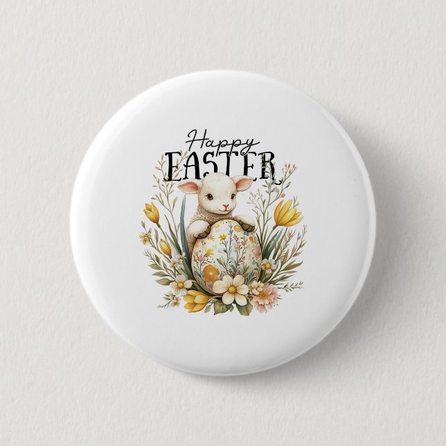 Happy Easter Day - Cute Ba  2 Inch Round Button (Front)