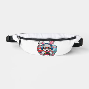 Happy Easter Day Cute Bunny Playing Video Game Kid Fanny Pack