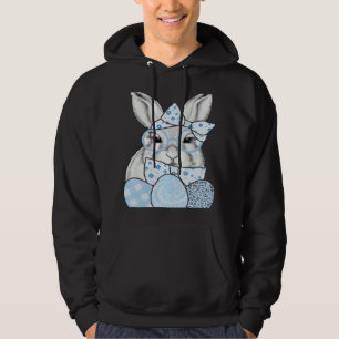 Happy Easter Day Cute Bunny Rabbit Face Tie Dye Gl Hoodie