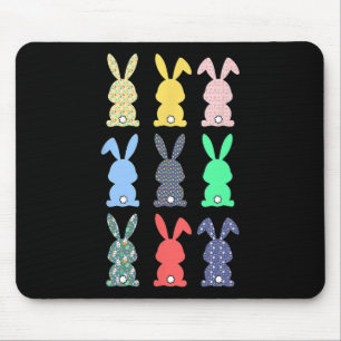 Happy Easter Day Cute Bunny Rabbit Lover Kids Boys Mouse Pad