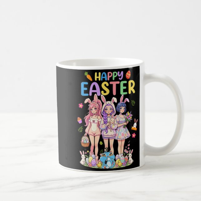 Happy Easter Day Cute Chibi Kpop Funny Coffee Mug (Right)