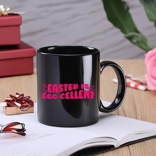 Happy Easter Day - Cute Eggs Two-Tone Coffee Mug