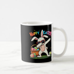 Happy Easter Day Dabbing Rabbit Eggs Easter Bunny Coffee Mug