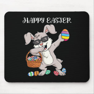 Happy Easter Day Dabbing Rabbit Eggs Toddler Boys Mouse Pad