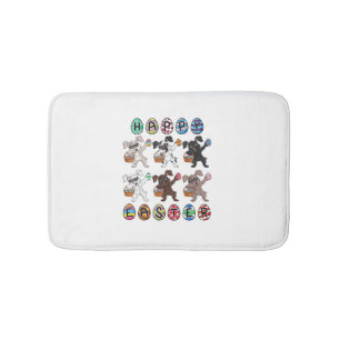 Happy Easter Day Dabbing Rabbits Eggs Toddler Boys Bath Mat