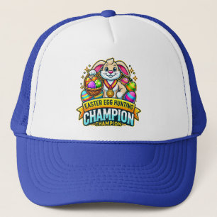 Happy Easter Day Easter Egg Hunting Champion Trucker Hat