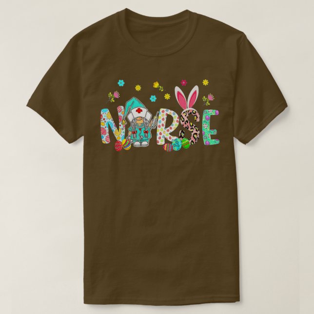 Happy Easter Day Easter leopard Decor Bunny Ears N T-Shirt (Design Front)