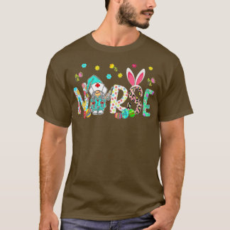 Happy Easter Day Easter leopard Decor Bunny Ears N T-Shirt