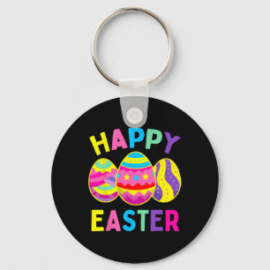 Happy Easter Day Egg Hunting Easter Bunny Keychain