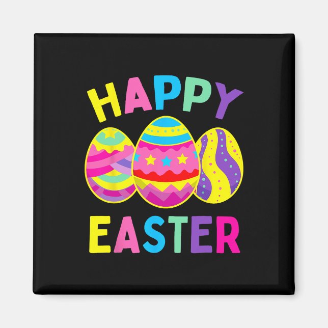 Happy Easter Day Egg Hunting Easter Bunny  Magnet (Front)