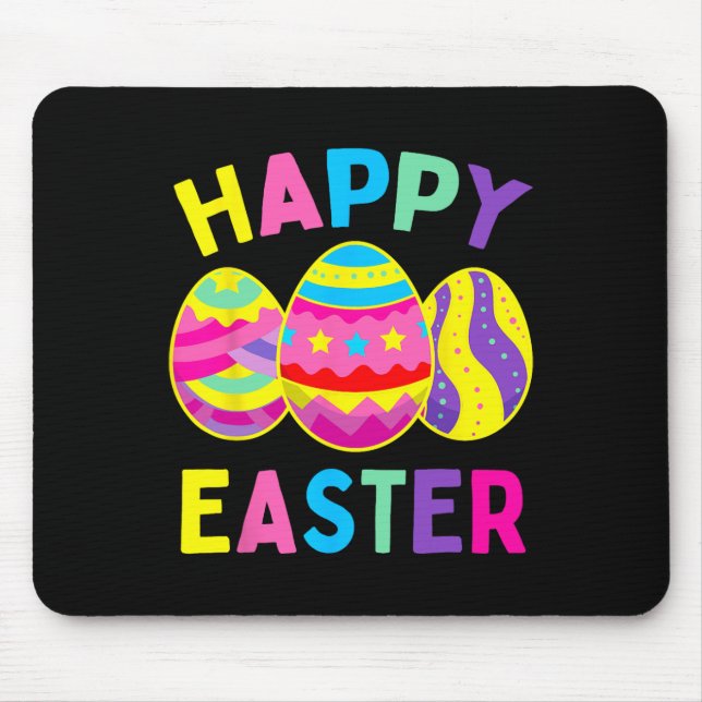 Happy Easter Day Egg Hunting Easter Bunny  Mouse Pad (Front)