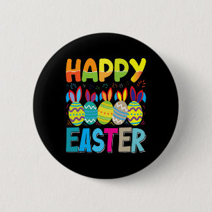 Happy Easter Day Funny Colourful Egg Hunting 2 Inch Round Button