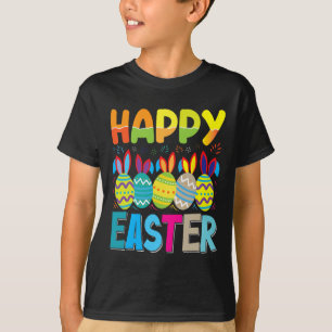 Happy Easter Day Funny Colourful Egg Hunting  T-Shirt